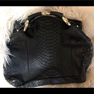 Gucci black python bag